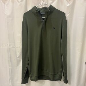 Travis Mathew Cloud Collection Forest Green 1/4 Zip Sweater - Sise Medium